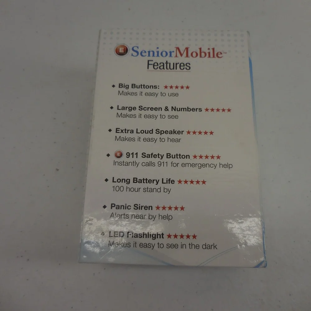 Senior‎ Mobile W60 Free Emergency Calling Phone New Battery Tested